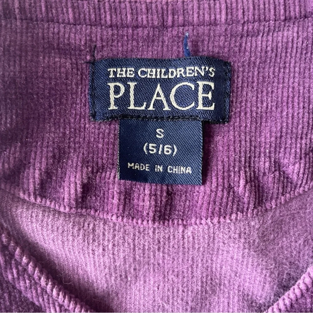 The Children's Place Purple Corduroy Embroidered Vest 5/6 T